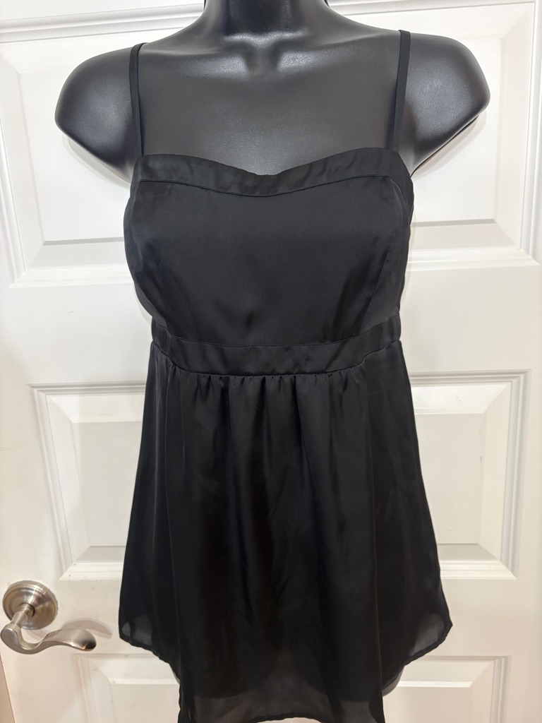 Satin-Look Strappy Camisole Top In Black